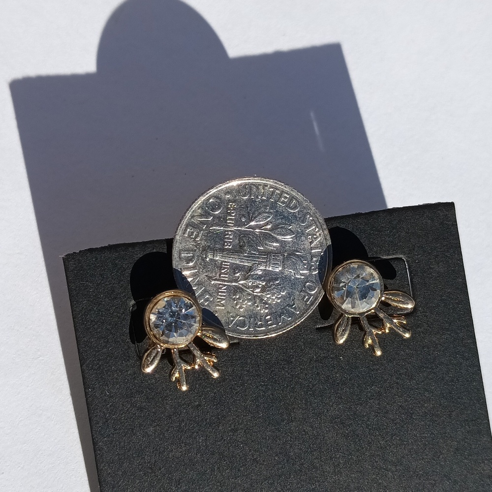 Holiday reindeer face shape stud theme earrings women's jewelry earrings NEW - Picture 4 of 4